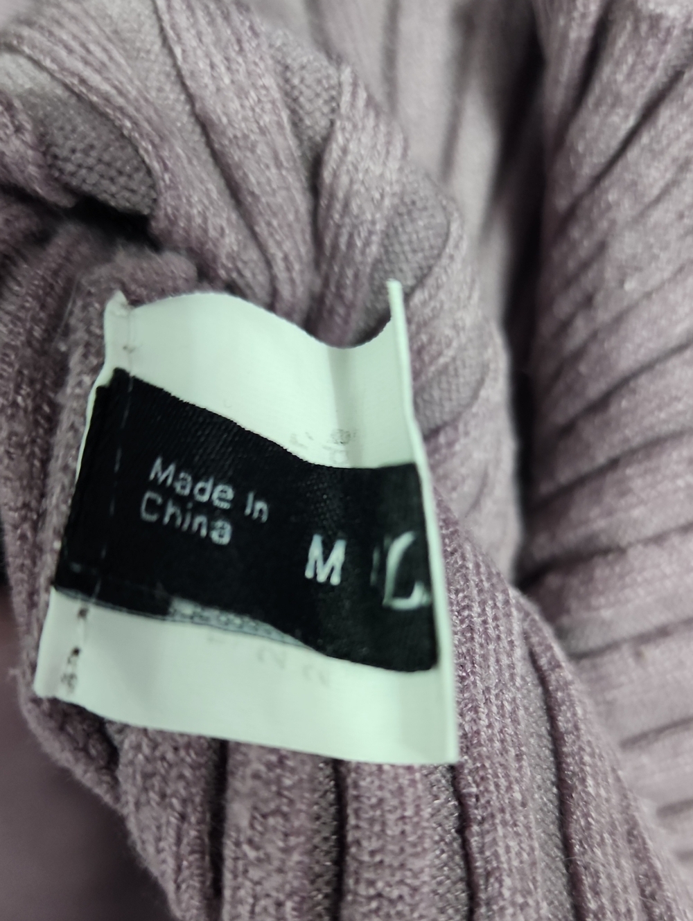 Zaful Purple Ribbed Button-Front Collared Top - Picture 5 of 6